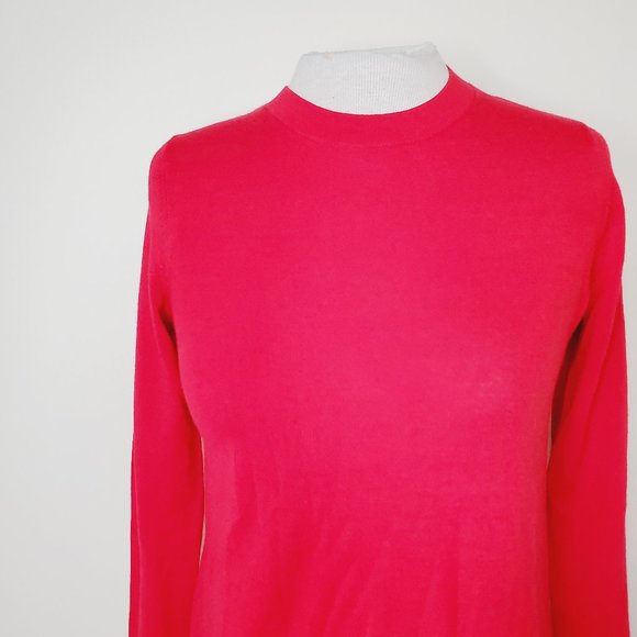 CLUB MONACO 100% Wool Red Crew Neck Sweater - Picture 3 of 9